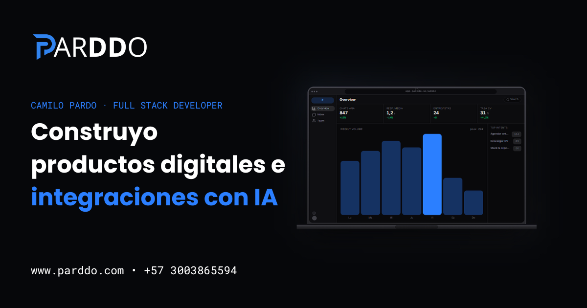Camilo Pardo | Full Stack Developer en Bogotá, Colombia